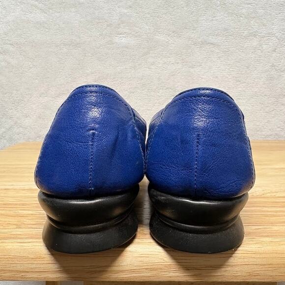 Aerosoles Royal Blue Leather Rasberry Button Ballet Flats Womens Size 8M - Picture 5 of 11